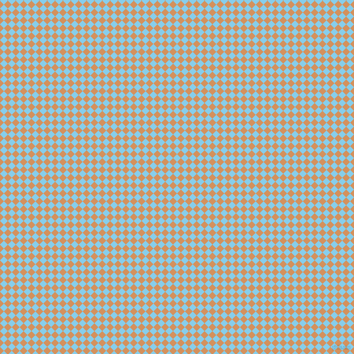 45/135 degree angle diagonal checkered chequered squares checker pattern checkers background, 11 pixel squares size, , Sky Blue and Whiskey Sour checkers chequered checkered squares seamless tileable