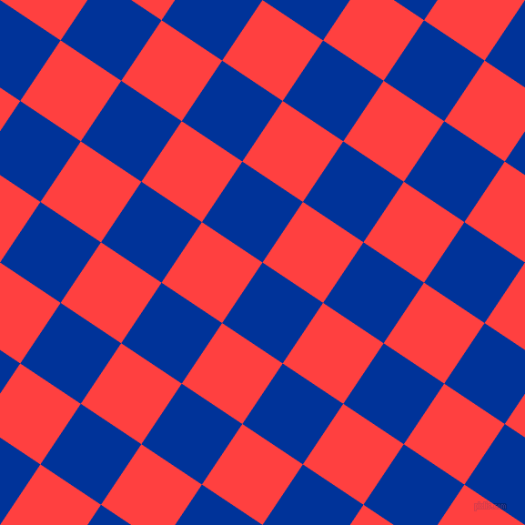 56/146 degree angle diagonal checkered chequered squares checker pattern checkers background, 80 pixel square size, , Smalt and Coral Red checkers chequered checkered squares seamless tileable