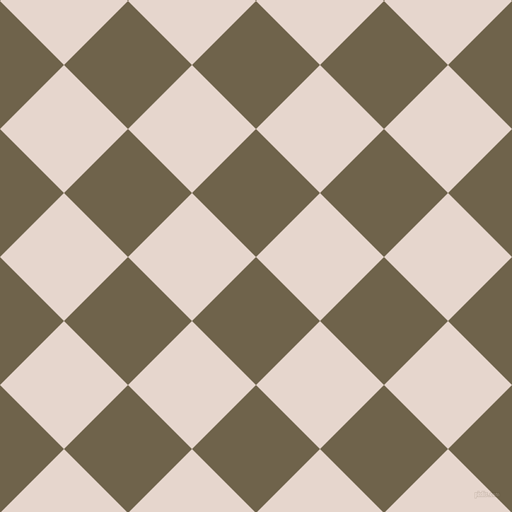 45/135 degree angle diagonal checkered chequered squares checker pattern checkers background, 128 pixel square size, , Soya Bean and Dawn Pink checkers chequered checkered squares seamless tileable