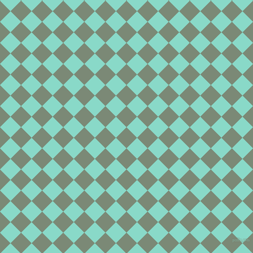 45/135 degree angle diagonal checkered chequered squares checker pattern checkers background, 30 pixel squares size, , Spanish Green and Riptide checkers chequered checkered squares seamless tileable