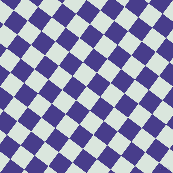 53/143 degree angle diagonal checkered chequered squares checker pattern checkers background, 60 pixel squares size, , Swans Down and Dark Slate Blue checkers chequered checkered squares seamless tileable