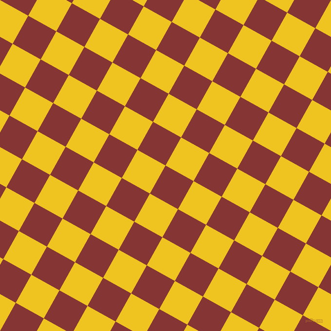 61/151 degree angle diagonal checkered chequered squares checker pattern checkers background, 66 pixel square size, , Tall Poppy and Moon Yellow checkers chequered checkered squares seamless tileable