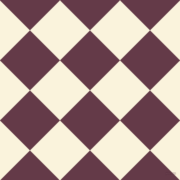 45/135 degree angle diagonal checkered chequered squares checker pattern checkers background, 146 pixel squares size, , Tawny Port and Off Yellow checkers chequered checkered squares seamless tileable