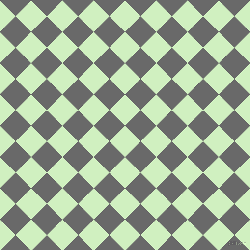 45/135 degree angle diagonal checkered chequered squares checker pattern checkers background, 45 pixel square size, , Tea Green and Dim Gray checkers chequered checkered squares seamless tileable