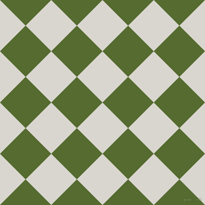 45/135 degree angle diagonal checkered chequered squares checker pattern checkers background, 73 pixel square size, , Timberwolf and Dark Olive Green checkers chequered checkered squares seamless tileable
