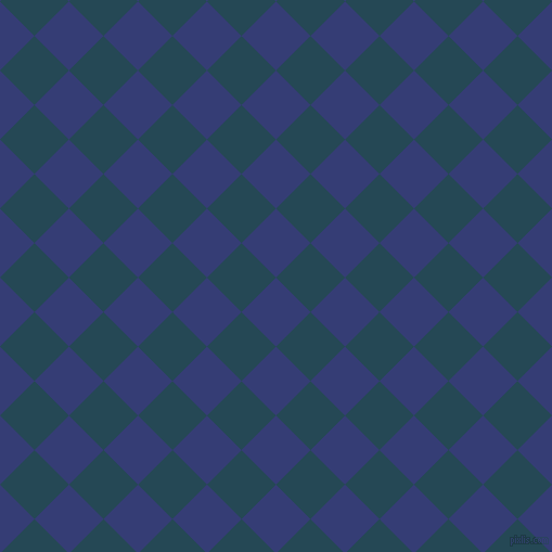 45/135 degree angle diagonal checkered chequered squares checker pattern checkers background, 45 pixel square size, , Torea Bay and Teal Blue checkers chequered checkered squares seamless tileable