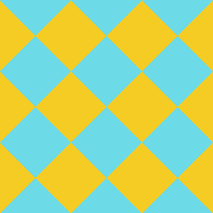 45/135 degree angle diagonal checkered chequered squares checker pattern checkers background, 171 pixel squares size, , Turquoise Blue and Turbo checkers chequered checkered squares seamless tileable