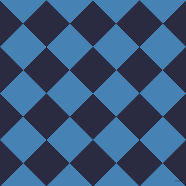 45/135 degree angle diagonal checkered chequered squares checker pattern checkers background, 113 pixel squares size, , Valhalla and Steel Blue checkers chequered checkered squares seamless tileable