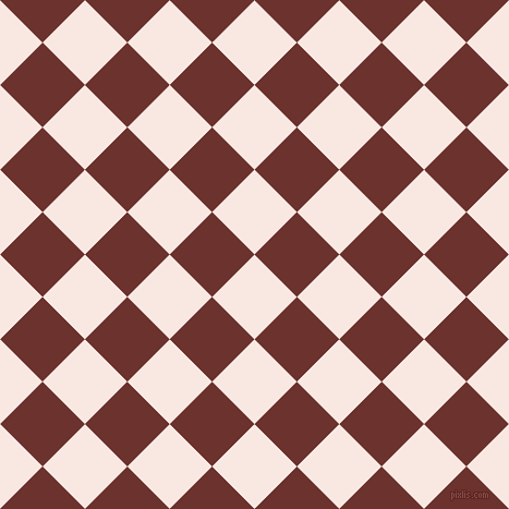 45/135 degree angle diagonal checkered chequered squares checker pattern checkers background, 55 pixel square size, , Wisp Pink and Kenyan Copper checkers chequered checkered squares seamless tileable
