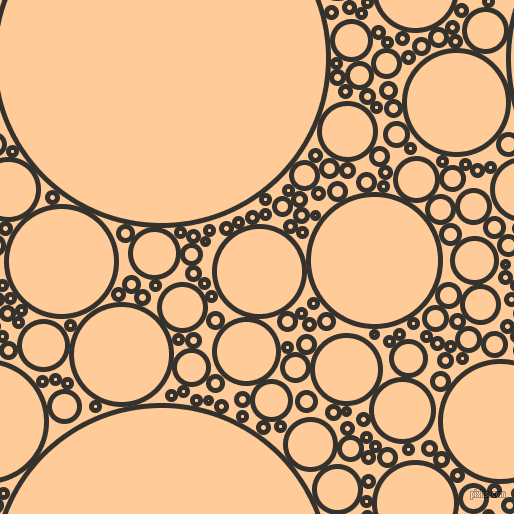 bubbles, circles, sponge, big, medium, small, 5 pixel line width, Acadia and Peach-Orange circles bubbles sponge soap seamless tileable