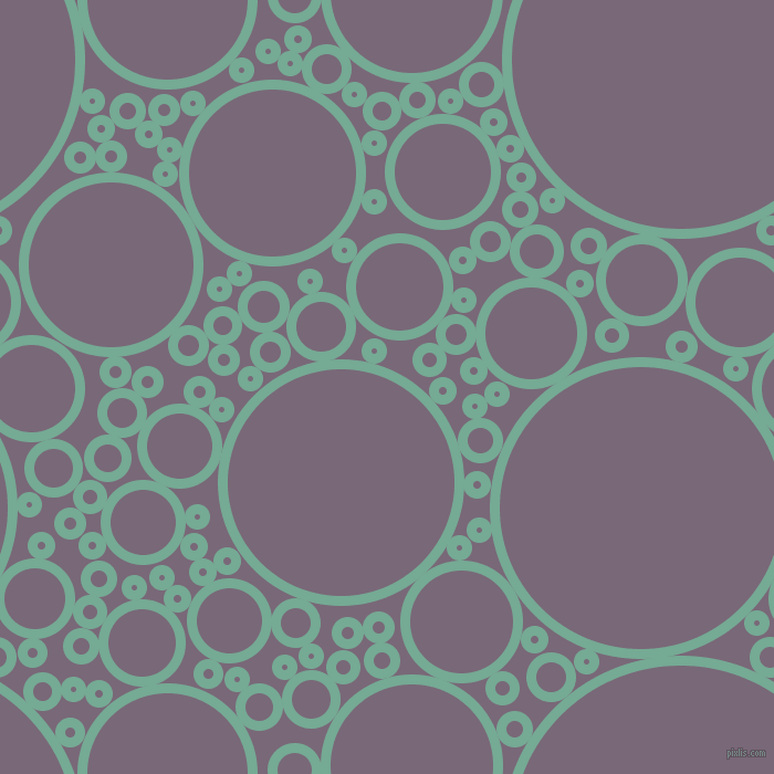 bubbles, circles, sponge, big, medium, small, 9 pixel line width, Acapulco and Old Lavender circles bubbles sponge soap seamless tileable