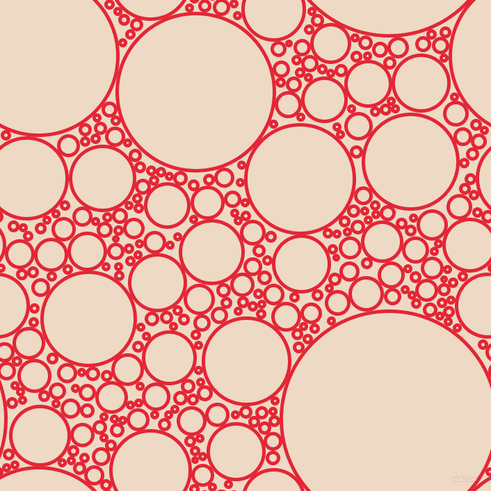 bubbles, circles, sponge, big, medium, small, 5 pixel line width, Alizarin and Almond circles bubbles sponge soap seamless tileable