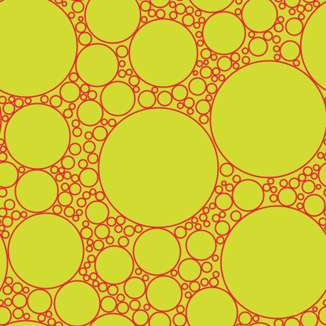 bubbles, circles, sponge, big, medium, small, 2 pixel line width, Alizarin and Bitter Lemon circles bubbles sponge soap seamless tileable