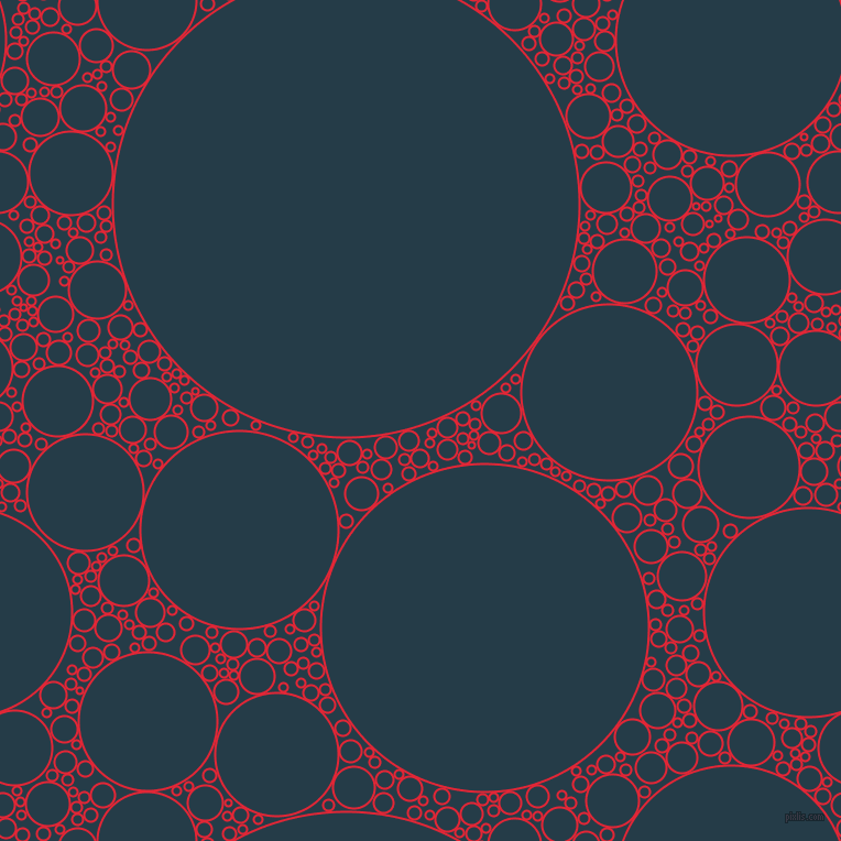 bubbles, circles, sponge, big, medium, small, 2 pixel line width, Alizarin and Tarawera circles bubbles sponge soap seamless tileable