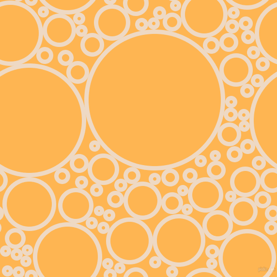 bubbles, circles, sponge, big, medium, small, 9 pixel line width, Almond and Koromiko circles bubbles sponge soap seamless tileable