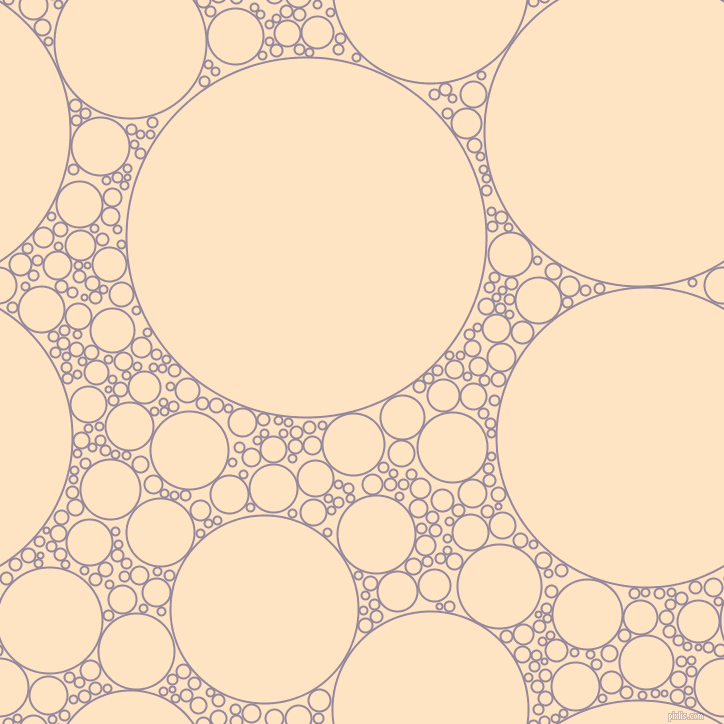 bubbles, circles, sponge, big, medium, small, 2 pixel line width, Amethyst Smoke and Bisque circles bubbles sponge soap seamless tileable