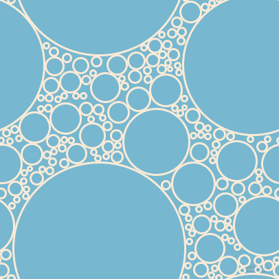 bubbles, circles, sponge, big, medium, small, 3 pixel line width, Antique White and Seagull circles bubbles sponge soap seamless tileable