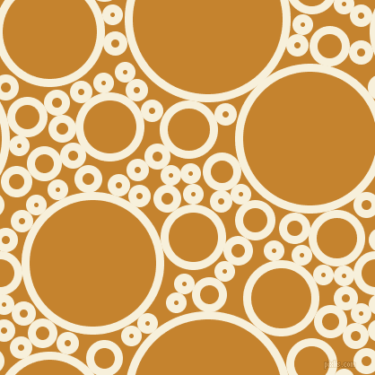 bubbles, circles, sponge, big, medium, small, 9 pixel line width, Apricot White and Geebung circles bubbles sponge soap seamless tileable