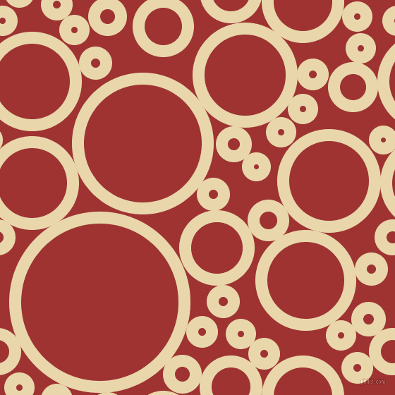 bubbles, circles, sponge, big, medium, small, 17 pixel line width, Beeswax and Milano Red circles bubbles sponge soap seamless tileable