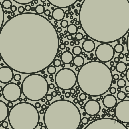bubbles, circles, sponge, big, medium, small, 5 pixel line width, Black Forest and Beryl Green circles bubbles sponge soap seamless tileable