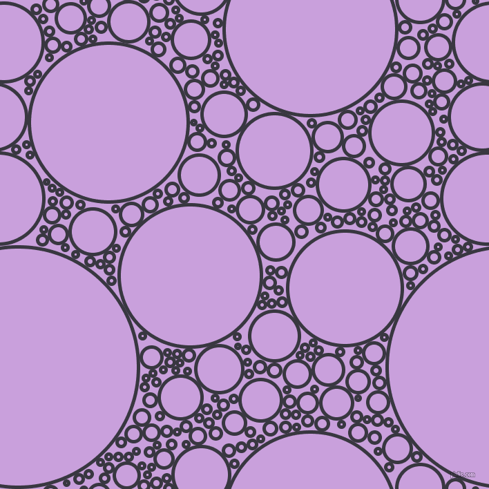 bubbles, circles, sponge, big, medium, small, 5 pixel line width, Black Marlin and Wisteria circles bubbles sponge soap seamless tileable