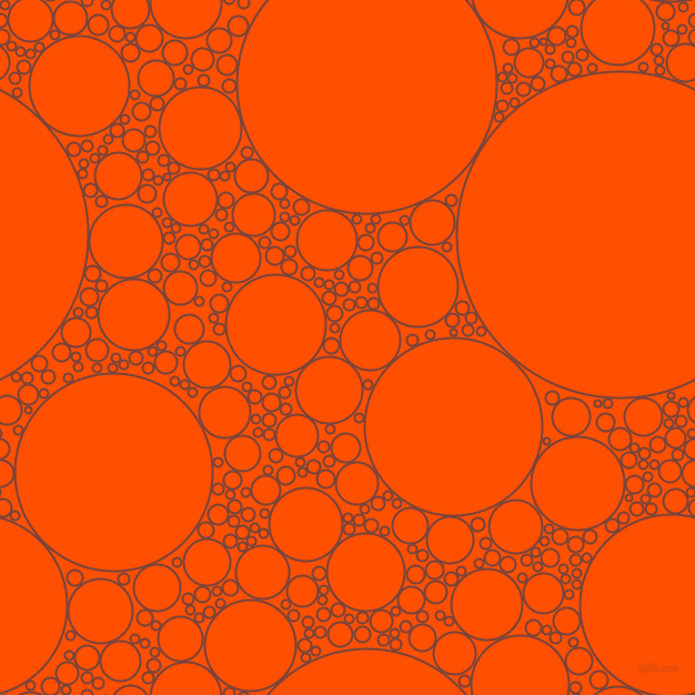 bubbles, circles, sponge, big, medium, small, 2 pixel line width, Bole and International Orange circles bubbles sponge soap seamless tileable
