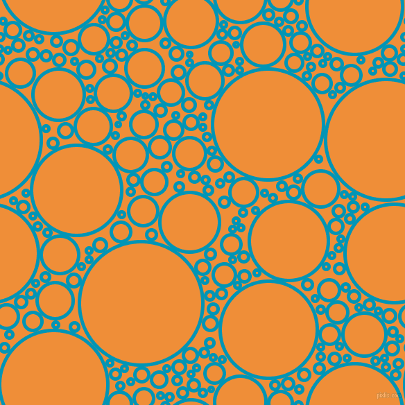 bubbles, circles, sponge, big, medium, small, 5 pixel line width, Bondi Blue and Sun circles bubbles sponge soap seamless tileable