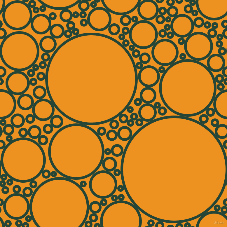 bubbles, circles, sponge, big, medium, small, 9 pixel line width, Bottle Green and Carrot Orange circles bubbles sponge soap seamless tileable