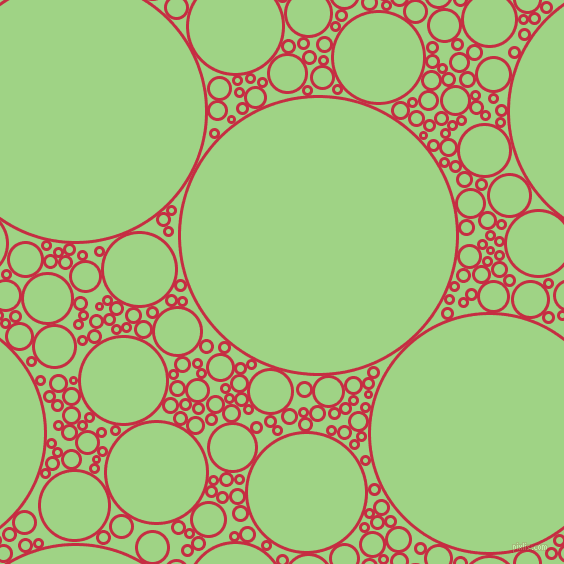 bubbles, circles, sponge, big, medium, small, 3 pixel line width, Brick Red and Gossip circles bubbles sponge soap seamless tileable