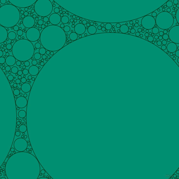bubbles, circles, sponge, big, medium, small, 2 pixel line width, British Racing Green and Observatory circles bubbles sponge soap seamless tileable