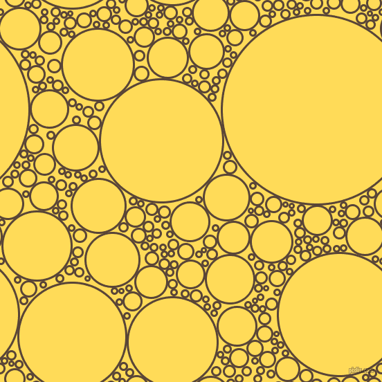 bubbles, circles, sponge, big, medium, small, 3 pixel line width, Brown Derby and Mustard circles bubbles sponge soap seamless tileable