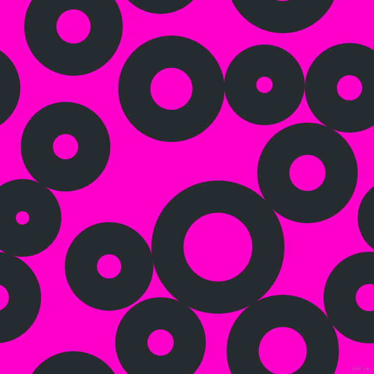 bubbles, circles, sponge, big, medium, small, 65 pixel line width, Bunker and Hot Magenta circles bubbles sponge soap seamless tileable