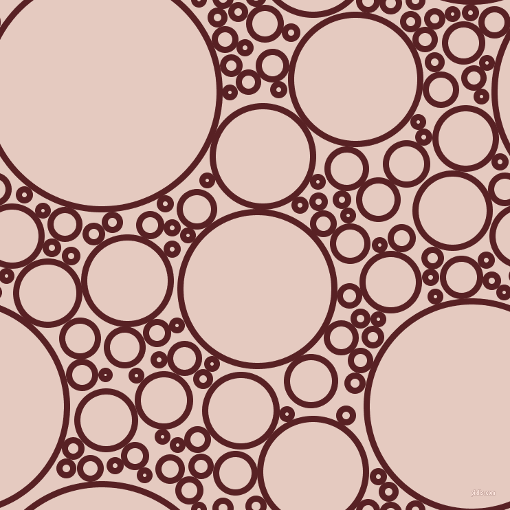 bubbles, circles, sponge, big, medium, small, 9 pixel line width, Burnt Crimson and Dust Storm circles bubbles sponge soap seamless tileable