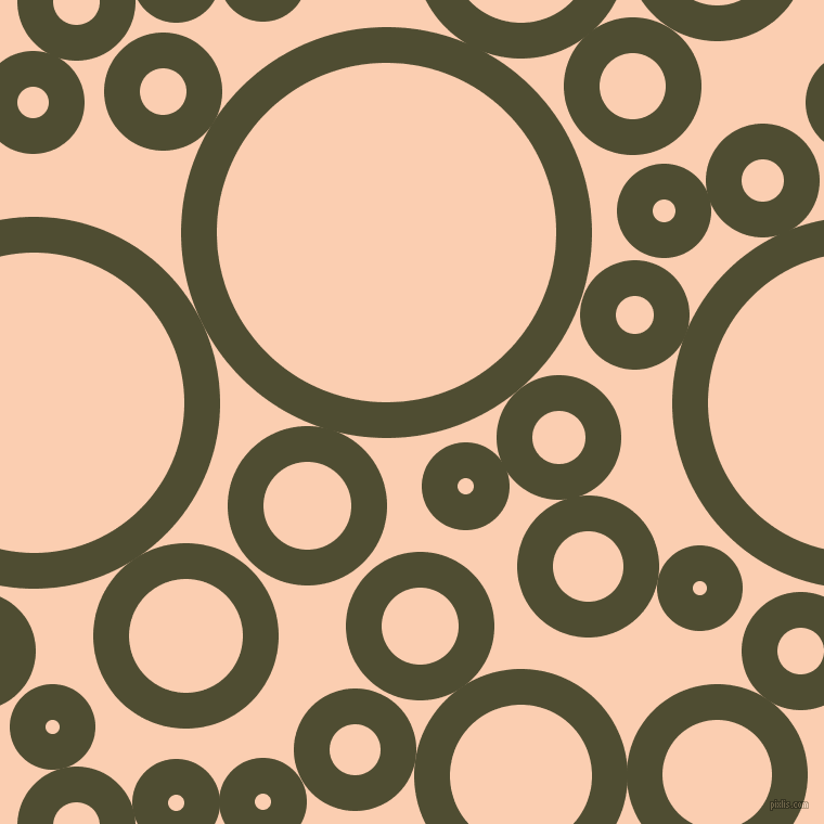 bubbles, circles, sponge, big, medium, small, 33 pixel line width, Camouflage and Apricot circles bubbles sponge soap seamless tileable