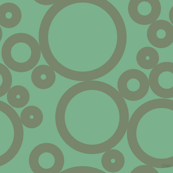 bubbles, circles, sponge, big, medium, small, 33 pixel line width, Camouflage Green and Bay Leaf circles bubbles sponge soap seamless tileable