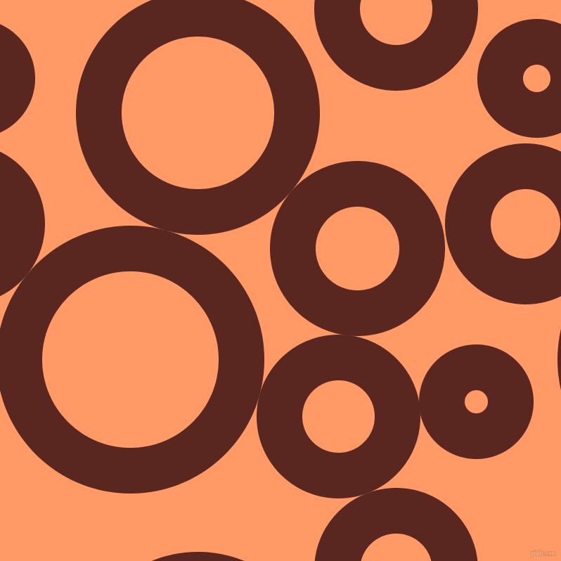 bubbles, circles, sponge, big, medium, small, 65 pixel line width, Caput Mortuum and Atomic Tangerine circles bubbles sponge soap seamless tileable