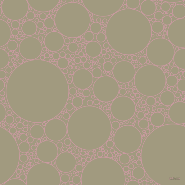 bubbles, circles, sponge, big, medium, small, 2 pixel line width, Careys Pink and Grey Olive circles bubbles sponge soap seamless tileable