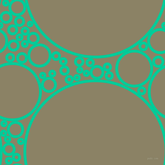bubbles, circles, sponge, big, medium, small, 9 pixel line width, Caribbean Green and Granite Green circles bubbles sponge soap seamless tileable