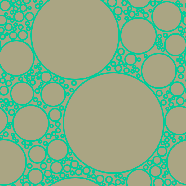bubbles, circles, sponge, big, medium, small, 5 pixel line width, Caribbean Green and Neutral Green circles bubbles sponge soap seamless tileable