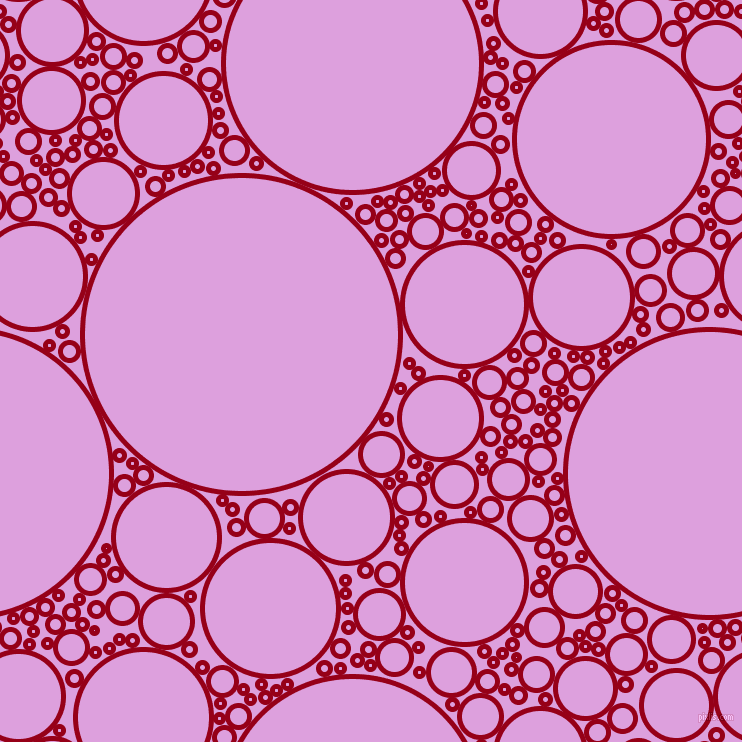 bubbles, circles, sponge, big, medium, small, 5 pixel line width, Carmine and Plum circles bubbles sponge soap seamless tileable