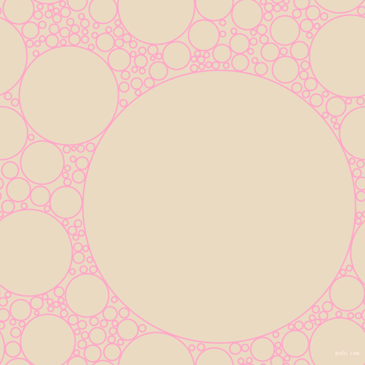 bubbles, circles, sponge, big, medium, small, 2 pixel line width, Carnation Pink and Solitaire circles bubbles sponge soap seamless tileable