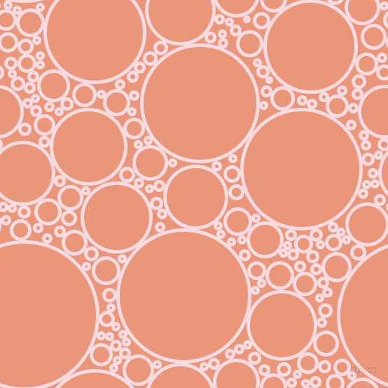 bubbles, circles, sponge, big, medium, small, 5 pixel line width, Carousel Pink and Dark Salmon circles bubbles sponge soap seamless tileable