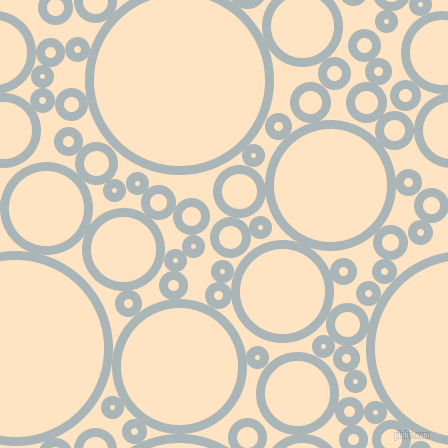 bubbles, circles, sponge, big, medium, small, 9 pixel line width, Casper and Bisque circles bubbles sponge soap seamless tileable