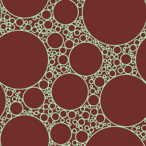 bubbles, circles, sponge, big, medium, small, 3 pixel line width, Celadon and Auburn circles bubbles sponge soap seamless tileable