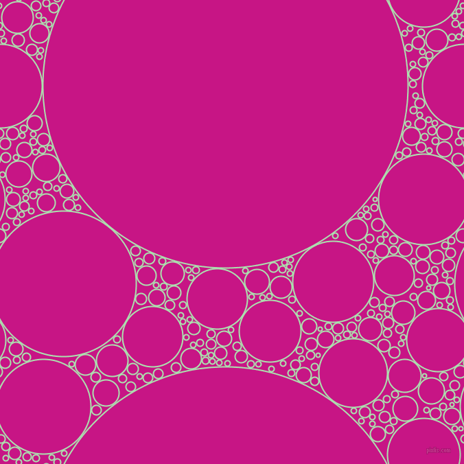 bubbles, circles, sponge, big, medium, small, 2 pixel line width, Celadon and Medium Violet Red circles bubbles sponge soap seamless tileable