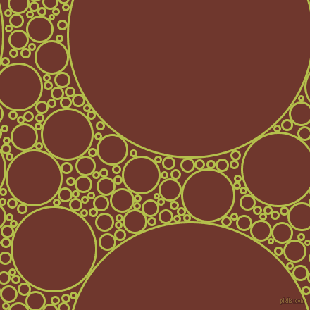 bubbles, circles, sponge, big, medium, small, 3 pixel line width, Celery and Mocha circles bubbles sponge soap seamless tileable
