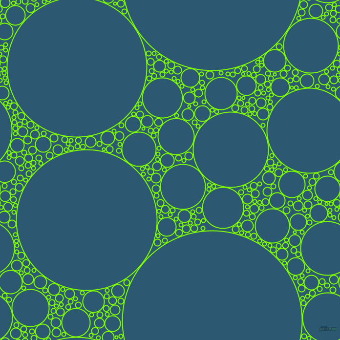 bubbles, circles, sponge, big, medium, small, 2 pixel line width, Chartreuse and Chathams Blue circles bubbles sponge soap seamless tileable