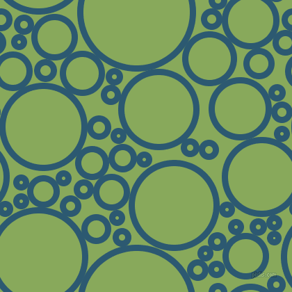 bubbles, circles, sponge, big, medium, small, 9 pixel line width, Chathams Blue and Chelsea Cucumber circles bubbles sponge soap seamless tileable