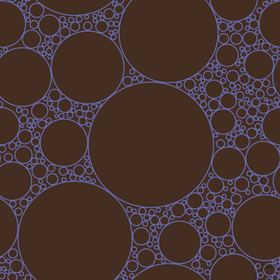 bubbles, circles, sponge, big, medium, small, 2 pixel line width, Chetwode Blue and Morocco Brown circles bubbles sponge soap seamless tileable