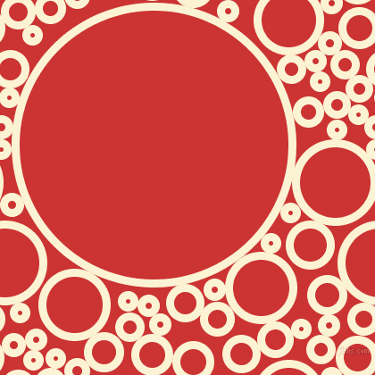 bubbles, circles, sponge, big, medium, small, 9 pixel line width, China Ivory and Persian Red circles bubbles sponge soap seamless tileable